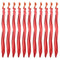 Azarxis Aluminum Tent Stakes Pegs Heavy Duty Lightweight for Camping Sand - 10 Pack (Red - Spiral - 9.84 Inches)
