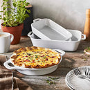 STAUB Ceramics Bakeware-Pie-Pans Dish, 9-inch, White