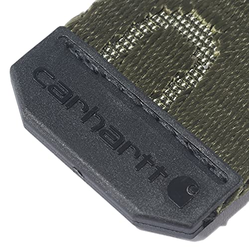 Carhartt Men's Standard Casual Rugged Belts, Available in Multiple Styles, Colors & Sizes, Nylon Webbing Ladder Lock (Army Green), Large