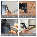 Anesty Rivet Gun Pop Riveter Set, Heavy Duty Hand Riveter Rivet Gun Kit with 200 Aluminum Blind Pop Rivets 2.4mm 3.2mm 4mm 4.8mm, Riveting Gun Tool with 4 HSS Drill Bits and Replaceable Nozzles