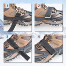 TRIWONDER Ice Cleats Crampons Traction Snow Grips Ice Grippers for Boots Shoes Women Men Kids Steel Spikes for Hiking Fishing Walking Climbing Mountaineering (Black - 24 Spikes, XL)