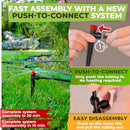 CARPATHEN Drip Irrigation System - Adjustable Quick Connect Irrigation System for Garden, Raised Beds - Complete Garden Watering System Kit - 1/4 Emitters, 1/2" and 1/4" Tubing and Connectors