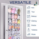 【28 Grid】Over The Door Shoe Organizer Large Mesh Pockets Hanging Shoe Organizer for Closet Hanging Shoe Rack Holder Hanger, White