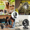 ZEBRE Portable Battery Camping Fan with LED Lantern - Rechargeable 5000mAh Battery Operated USB Desk Fan Kit with Hanging Hook for Tent Car