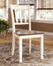 Signature Design by Ashley Dining Chair, Beige, 40.63" W x 18.38" D x11.5 H