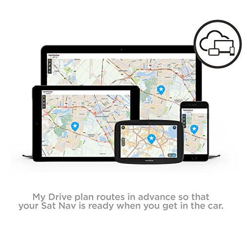 TomTom Car Sat Nav GO 520, 5 Inch with Handsfree Calling, Siri, Google Now, Updates via WiFi, Lifetime Traffic via Smartphone and World Maps, Smartphone Messages, Capacitive Screen, Black, Grey