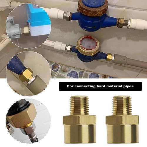 VGOL 4Pcs 1/8inch Male to 1/4inch Female BSP Brass Adapters Pipe Fitting Adapter Brass Thread Converter Accessories for Industrial Applications