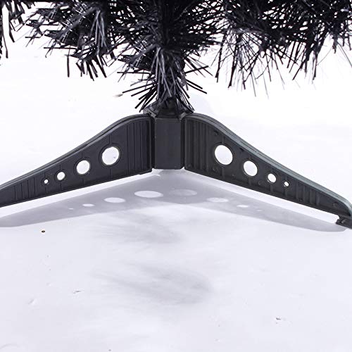 Ariv Black Christmas Tree 0.9M/2.7ft Color Xmas Tree 90 PVC Tips Metal Stand Frame Deco Family Store Hotel Home Party Holiday Decoration Ornaments