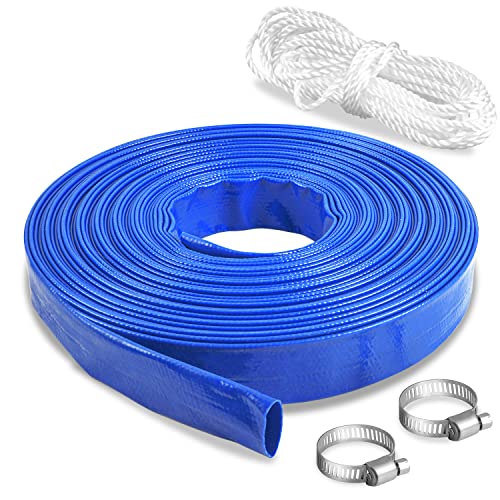 TOPEX 25mm X 50m Water Pump Lay-Flat Discharge Hose Kit