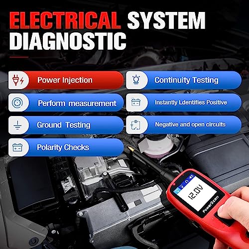 Autel PowerScan PS100 Automotive Circuit Tester - 12V 24V Car Circuit System Diagnostic Tool, Power Circuit Probe Kit with 20ft Extension Cable, Easy to Read AC/DC Current Resistance