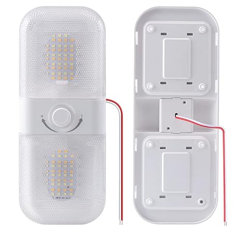 ANYPOWK 12 Volt LED Caravan Lights with ON/Off Switch - Cold White 6500K 8W 600LM, Interior Lighting for RV Motorhome Van Trailer Camper Boat