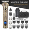 REHOYO Beard Trimmer for Men, Electric Razor Shavers for Men w/Case, Cordless Hair Clipper T-Blade Trimmer, Mens Grooming Kit for Nose Ear Body Face Mustache -180 Mins Shaving, Father Gifts for Him