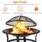 Yaheetech Fire Pits 29in Fire Pit for Outside Round Wood Burning Burning Firepits Fire Bowl with Spark Screen for BBQ Backyard Patio Camping, Black