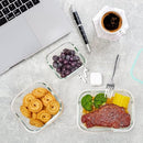 Glass Food Storage Containers with Lids - 8 Pack Meal Prep Airtight Bento Boxes with Leak Proof Locking Lids for Microwave, Oven Freezer and Dishwasher BPA Free