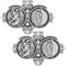 St Christopher Medal for Car St Christopher Catholic Visor Clip for Car Our Lady of The Highway Visor Clip Silver Car Driver Visor Clips Saint Christoper Clips for Cars Driving Decorations(2 Pieces)