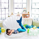 Zcaukya Inflatable Seashell Pool Float, 45.2 Inch Giant Clam Air-Filled Toys with Pearl Ball for Kids Birthday Party Swimming Pool Summer Beach Party Mermaid Ocean Theme Party Decor