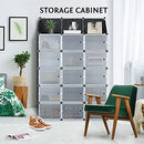 60 Pairs Stackable Shoe Storage Box Organiser Cube DIY Shoe Cabinet Rack Shelf 30 Tier Black