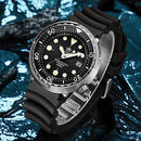 ADDIESDIVE Rubber Watch Replacement Band For Men Diver Watches Quick Release Silicone Black 20mm