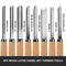 HAUTMEC Professional Wood Turning Chisel 8 pcs Set, Lathe Chisel Set with 2 Skew 1 Spear Point 1 Parting 1 Round Nose & 3 Gouge Tools for Beginners, Hobbyists and Professionals HT0237-WW