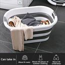 26L Collapsible Plastic Laundry Basket, Foldable Pop Up Storage Container-Portable Washing Basin, Space Saving Hamper/Basket