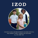 IZOD Juniors Uniform Short Sleeve Performance Polo, Navy, X-Small - 1