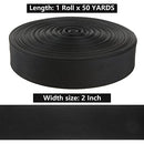 ZOEYES 2 Inch Heavy Duty Nylon Webbing 50 Yards Black Strapping Webbing, Flat Webbing Strap, Great for Dog Leash, Collars, Seat Belt, Backpack, Outdoor DIY Gear Repair