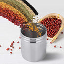 304 Stainless Steel Sealed Food Storage Jar Portable Tea Coffee Beans Container Easy for Travel Outdoor and Camping(S)