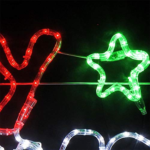 Stockholm Christmas Lights LED Rope Letter Merry Christmas Sign Xmas Star Outdoor 125x75CM