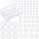 200 Pcs Clear Piercing Disc for Piercing Bump 3/5/ 7/9 mm Clear Silicone Earrings Backs Plastic Disc Pads Stabilizer, Earring Backs Stopper Earlobe Support Patches, 4 Sizes