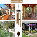 Wind Chimes,Memorial Wind Chimes,37Inch 6 Rustproof Tubes Large Deep Tone Wind Chimes Outdoor,Premium Chime for Home Garden Patio Decor,Sympathy Gift,Housewarming Gift