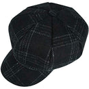 PanPacSight Womens Visor Beret Newsboy Cap Wool Tweed Ladies Classic Octagonal Winter Hat Black