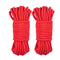 CHAOCHEN Cotton Rope, 32 Feet 10M Twisted Cotton Cord for Wall Hanging，DIY Craft Making，Plant Hangers，Knotting Decorative Projects (Red)