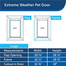 PetSafe Extreme Weather Energy Efficient Pet Door - 3 Flap System - for Large Dogs Up to 100 lb