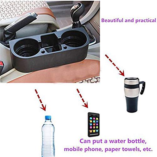 Drink Holder,Car Seat Drink Cup Holder Beverage Can Bottle Food Mount Stand 3-in-1 Storage Shelf Black Mobile Phone Holder Storage Pocket Box Cage Coffe Catcher for car