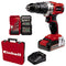 Einhell Power X-Change 18V, 44Nm Cordless Combi Drill | 3-in-1 Brushless Drill, Impact Drill and Screwdriver | TE-CD 18/2 Li-i +22 pc Kit With 2.5Ah Battery, Fast Charger And Storage Case