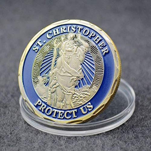 St. Christopher Protect Us Holy Patron of Travelers Commemorative Challenge Coin Collection