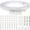 3 Meters Bendable Ceiling Curved Curtain Track Flexible Ceiling Curtain Track Mounted Windows Curved Track for Curtain Rail Track Curtain System Bed Curtains Room Divider, Ceiling Track (White)