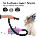 SHELANDY Pet Hair Force Dryer Dog Grooming Blower with Heater