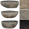 vidaXL Oval-Shaped Wash Basin Natural River Stone Taupe - Sink for Bathroom, Washroom with Polished Inner Surface and Drain Hole