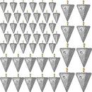 Zhanmai 21 Pcs Fishing Weights Sinker Kit Rig Fishing Weights Sinker Weights Pyramid Fishing Sinker Saltwater Fishing Sinkers Bass Fishing Casting in 1 oz, 3 oz, 4 oz, 6 oz