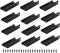 Naisfei Black Mount Finger Edge Pull Handles, 12 pcs Aluminum Concealed Handle Cabinets Drawers Handle Tab for Home Kitchen Door Drawer Cabinet Knobs Wardrobe Pulls(80mm/3.15")
