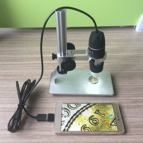 Jiusion Aluminium Alloy Universal Adjustable Professional Base Stand Holder Desktop Support Bracket for Max 3.5cm in Diameter USB Digital Microscope Endoscope Magnifier Loupe Camera (Aluminium Alloy)