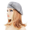 ZLYC Womens Reversible Cashmere Beret Hat Double Layers French Beret (Gray)