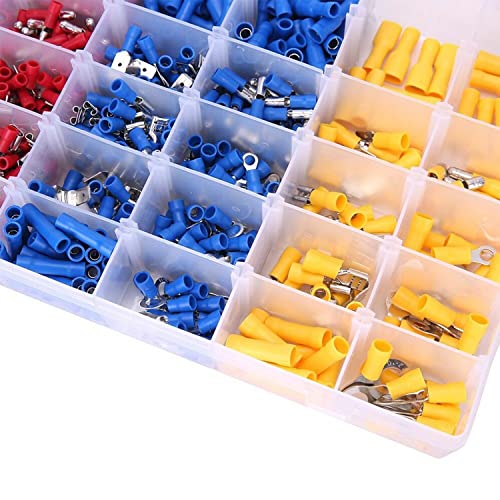 720PCS Assorted Insulated Electrical Wire Crimp Terminals Port Connectors Kit