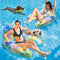 Inflatable Pool Floats Adult with Canopy, Pool Chair Lounge Float with Adjustable Sun Shade Cover, Drink Holders, Water Pool Floaties for Women, Swimming Pool Toys Party Floaty