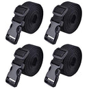 TRIWONDER Luggage Straps Suitcase Belts Travel Accessories Bag Straps Adjustable Heavy Duty with Quick-Release Buckle 4 Pack (Black - 1.5m - 25mm)