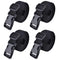TRIWONDER Luggage Straps Suitcase Belts Travel Accessories Bag Straps Adjustable Heavy Duty with Quick-Release Buckle 4 Pack (Black - 1.5m - 25mm)