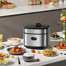 JOYOUNG Rice Cooker 8 Cup, 14 Menu Options Multi-Functional Rice Cooker Non-Stick Cooker Low Sugar Rice with Steamer, Keep Warm, LED Display, 4L, 860W