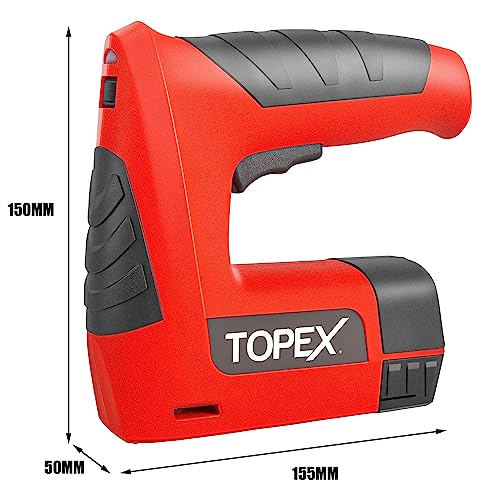 TOPEX 4V Max 2 in 1 Cordless Staple Gun Kit Electric Stapler Li-Ion 3K Staples Nails