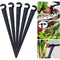 GIRAFEDA 100 PCS Irrigation Drip Support Stakes 1/4 Inch Tubing Hose Holder Plastic Ground Securing Pegs C Shape Irrigation Support Stakes for 4/7 Tubing Hose Flower Beds Vegetable Herb Garden 4mm